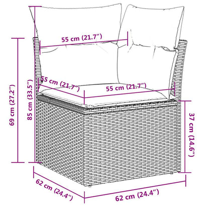 Modern 3 Piece Garden Sofa Set Home Decor Accent Urban Style 