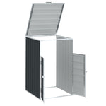 Wheelie Bin Storage for Single Bin Trash Can Shed Anthracite Steel - Stylish Comfort