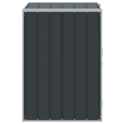 Wheelie Bin Storage for Single Bin Trash Can Shed Anthracite Steel - Stylish Comfort