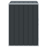 Wheelie Bin Storage for Single Bin Trash Can Shed Anthracite Steel - Stylish Comfort