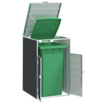 Wheelie Bin Storage for Single Bin Trash Can Shed Anthracite Steel - Stylish Comfort