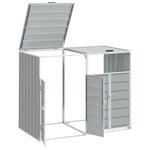 Wheelie Bin Storage for Double Bins Rubbish Trash Can Shed Grey Steel - Versatile and Stylish