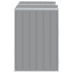 Wheelie Bin Storage for Double Bins Rubbish Trash Can Shed Grey Steel - Versatile and Stylish