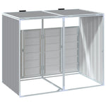 Wheelie Bin Storage for Double Bins Rubbish Trash Can Shed Grey Steel - Versatile and Stylish