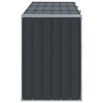 Wheelie Bin Storage for Triple Bins Trash Can Shed Anthracite Steel