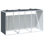 Wheelie Bin Storage for Triple Bins Trash Can Shed Anthracite Steel