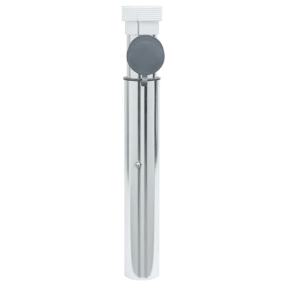 In-Ground Parasol Base Pole Silver Aluminum
