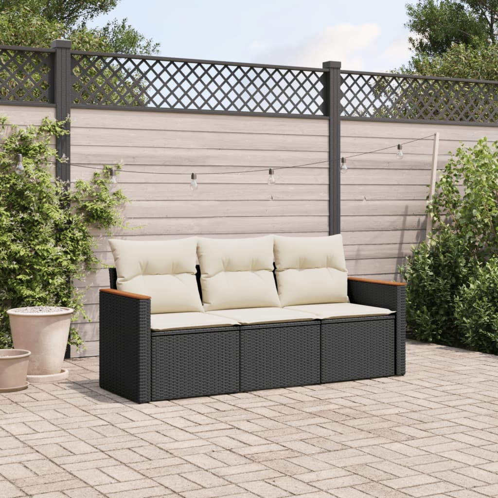 Contemporary 3 Piece Garden Sofa Set Living Space Upgrade Home Comfort 