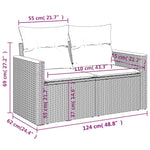 Space Saving 4 Piece Garden Sofa Set Home Decor Accent Outdoor Living