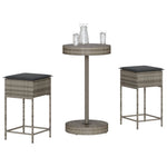 Functional 3 Piece Garden Bar Set Indoor Outdoor Use Outdoor Living