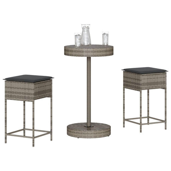  Functional 3 Piece Garden Bar Set Indoor Outdoor Use Outdoor Living
