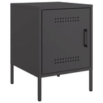 Stylish Bedside Cabinets 2 pcs Black Steel