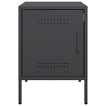 Stylish Bedside Cabinets 2 pcs Black Steel