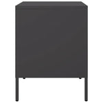 Stylish Bedside Cabinets 2 pcs Black Steel