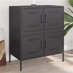 Stylish Sideboard Black Steel