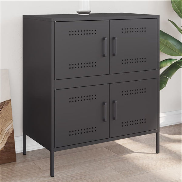  Stylish Sideboard Black Steel