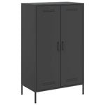 Elegant Highboard Black Steel