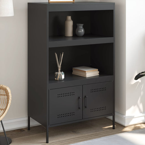  Highboard Black - Steel