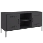 TV Cabinet Black Steel