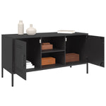 TV Cabinet Black Steel