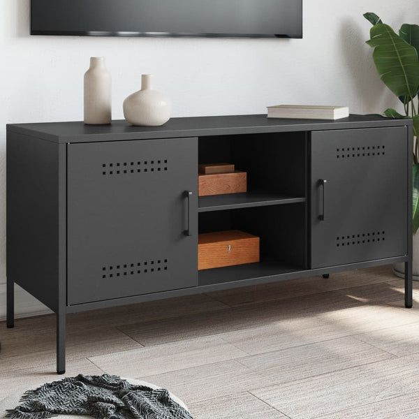  TV Cabinet Black Steel