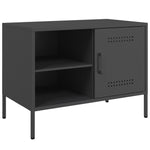 TV Cabinets 2 pcs Black Steel