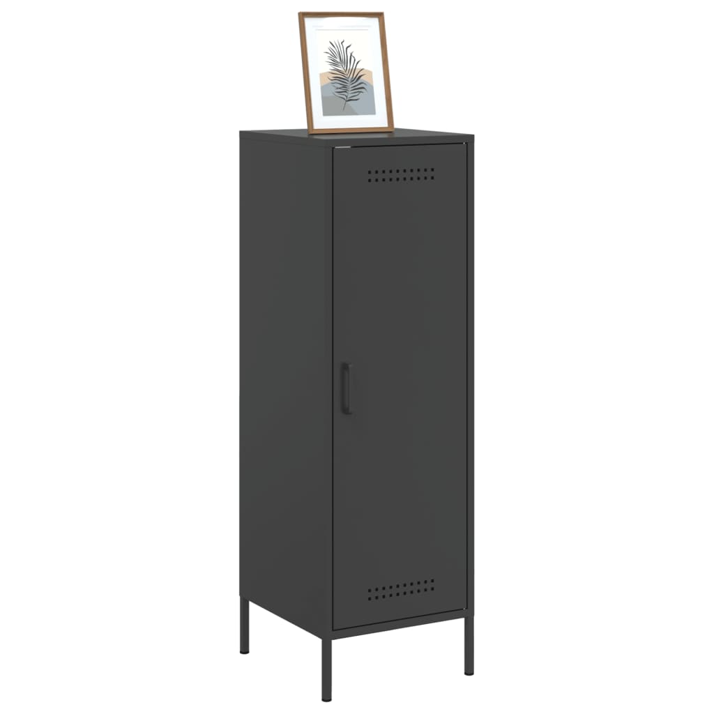 Stylish Highboard Black Steel