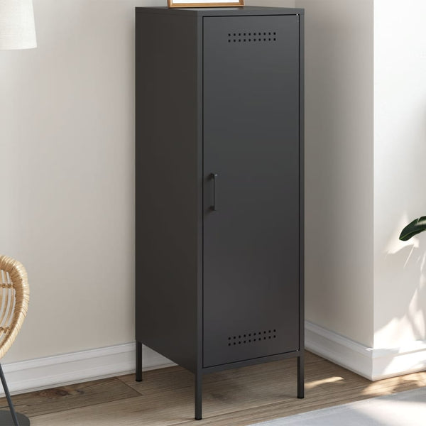  Stylish Highboard Black Steel