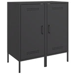 Sideboards 2 pcs Black Cold-rolled Steel