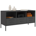 TV Cabinet Black Cold-rolled Steel