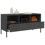 TV Cabinet Black Cold-rolled Steel