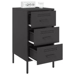 Bedside Cabinets 2 pcs Black Cold-rolled Steel