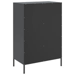 Stylish Highboard Black Cold-rolled Steel