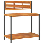 Garden Work Table Solid Wood Acacia and Steel