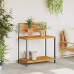 Garden Work Table Solid Wood Acacia and Steel