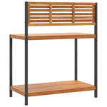 Garden Work Table Solid Wood Acacia and Steel