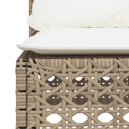 6 Piece Garden Sofa Set with Cushions - Beige