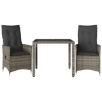 Contemporary 3 Piece Bistro Set with Outdoor Retreat Modern Living
