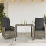 Contemporary 3 Piece Bistro Set with Outdoor Retreat Modern Living