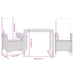 Decorative 3 Piece Bistro Set with Living Space Upgrade Boho