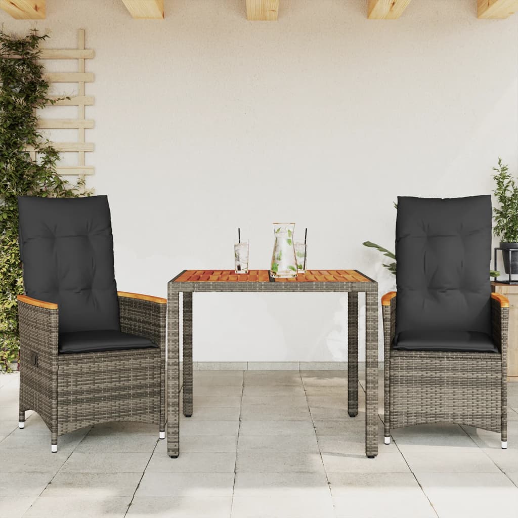 Decorative 3 Piece Bistro Set with Relaxing Seating Garden Leisure 