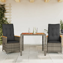 Decorative 3 Piece Bistro Set with Relaxing Seating Garden Leisure 