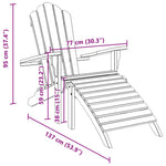 Refined Garden Adirondack Chair with Footrest Lounge Area Boho