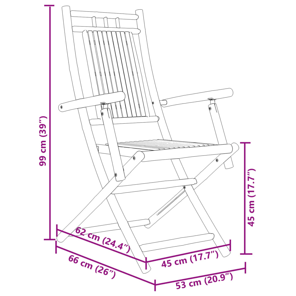 Functional 3 Piece Bistro Set Bamboo Outdoor Retreat Patio Relax 