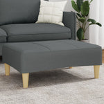 Stylish Footstool Black Fabric