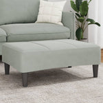 Footstool Dark Grey Velvet