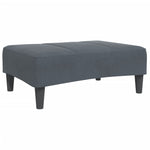 Footstool Dark Grey Velvet