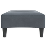 Footstool Dark Grey Velvet