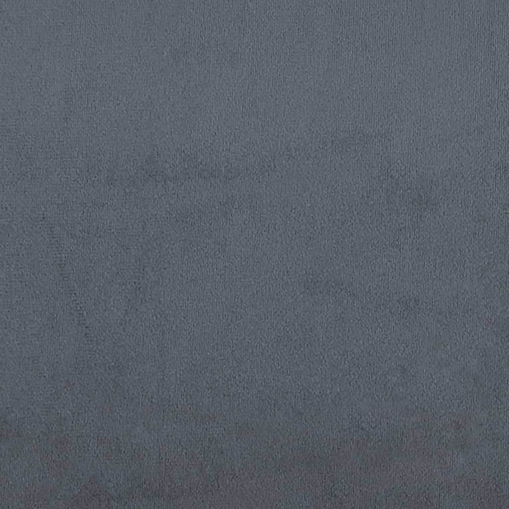 Footstool Dark Grey Velvet