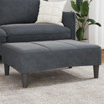 Footstool Dark Grey Velvet